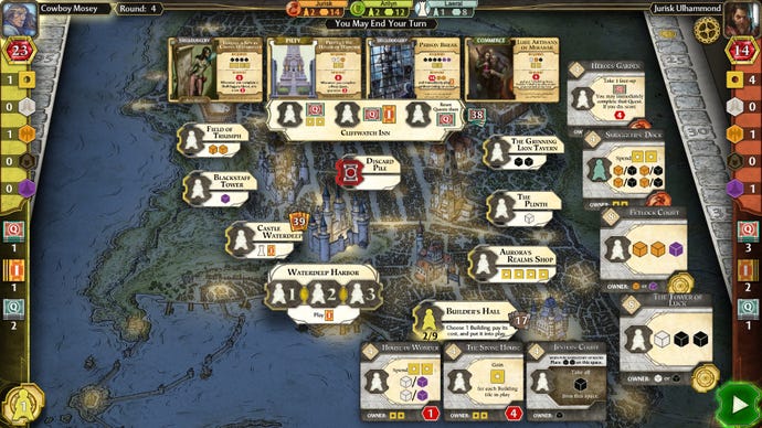 A complex turn playing out in D&D Lords Of Waterdeep