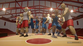 A screenshot of sports game Storm The Court with monstrous oversized players