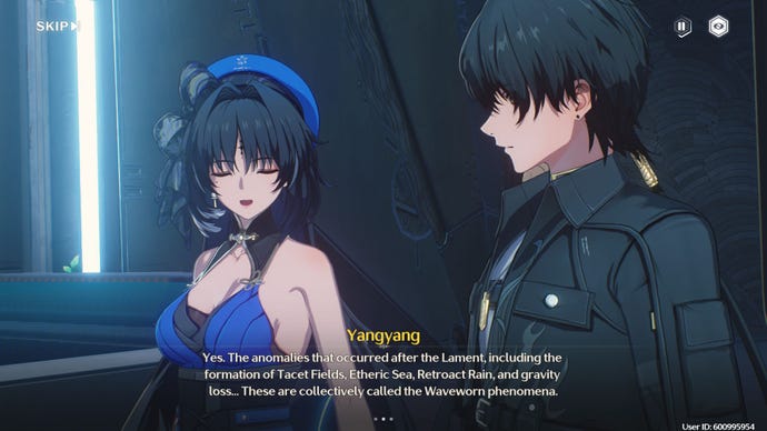 Yangyang dumps a ton of lore on Rover in Wuthering Waves.